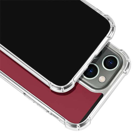 Burgundy Solid iPhone 14 Pro Clear Case